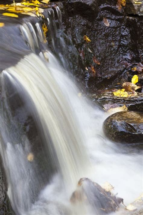Waterfall With Autumn Leaves Stock Image Image Of Leaf Autumn 20893953