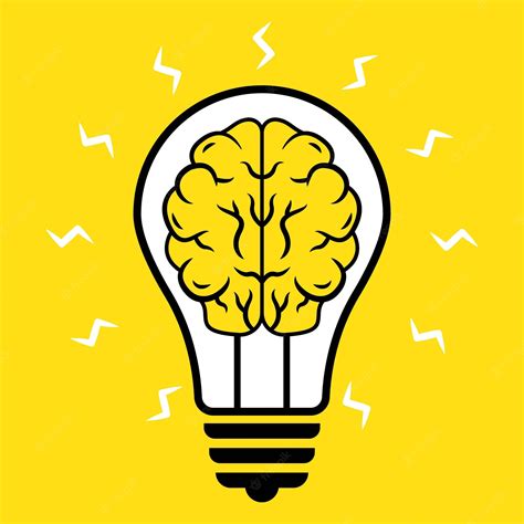 Premium Vector Great Idea Light Bulb Creative Thinking Concept Yellow