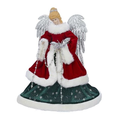 Kurt Adler Angel Treetop 16 Inch Red And Green Havent You Heard