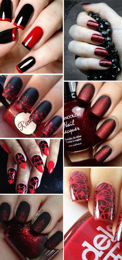 Morbide, setose, accoglienti e invitanti: Nailart: unghie nero e rosso - Beauty Blog