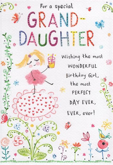 Granddaughter Birthday Card Granddaughter Sending Loving Wishes For A