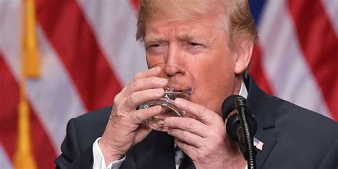 Drink a glass of water every time you're thirsty. Donald Trump drank water with two hands and everyone made ...