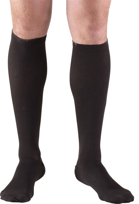 Truform Mens Knee High 30 40 Mmhg Compression Dress Socks Black
