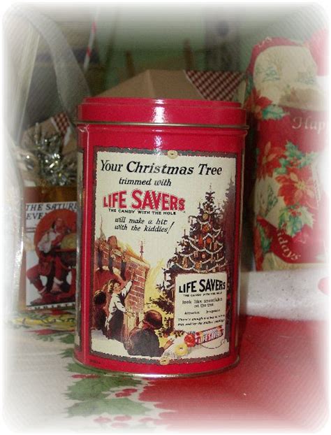Vintage Lifesavers Candy Christmas Tin