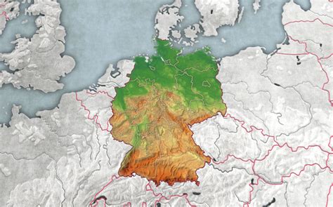 Administrat Vna Mapa Nemecka D Model Mozaik Digit Lne Vyu Ovanie A