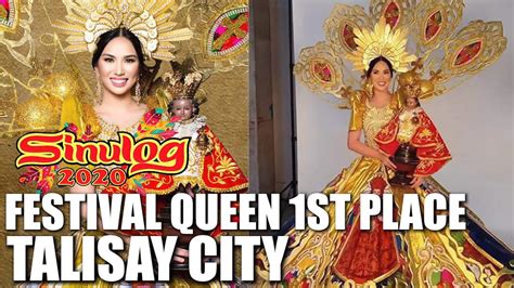 sinulog festival queen 2020 1st place talisay city sinulog 2020 youtube
