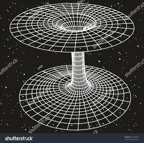 The Relativity Theory Concept Showing A Sketch Of Black Hole Or