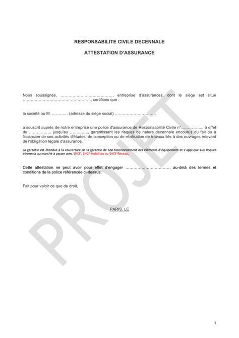 Attestation D Assurance