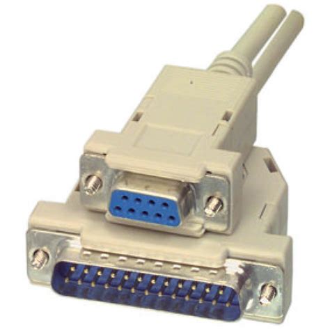 Null Modem Serial Cable Db9h Db25m 2m