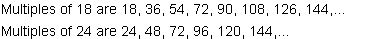 Multiples and Least Common Multiple