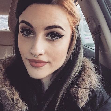 You can put a hoop in a vertical labret piercing once it has healed. 14 Gauge 1/4 Surgical Steel Clear CZ Septum Clicker ...