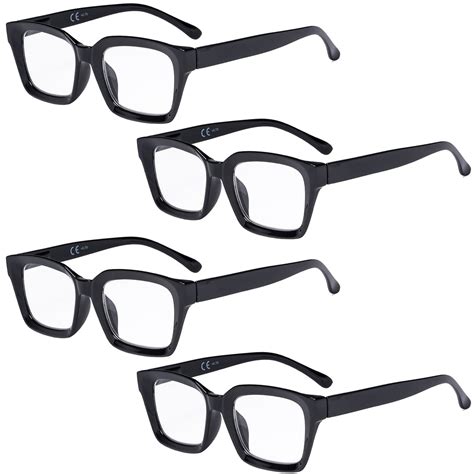 4 Pack Ladies Thicker Frame Stylish Reading Glasses Women