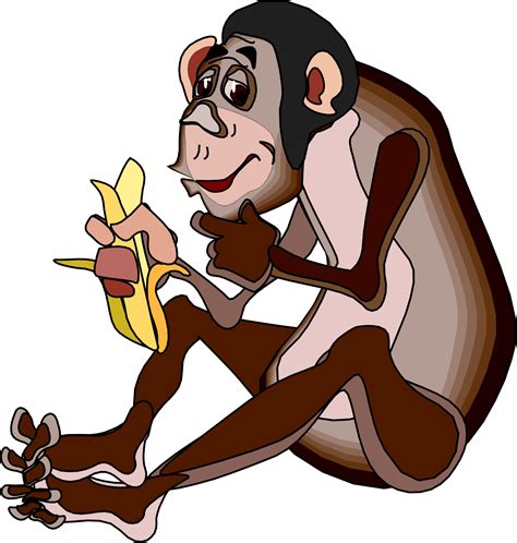 Animated Monkey And Banana Clip Art Library