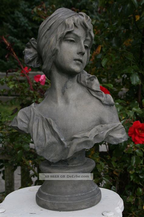 Hier seht ihr wie man aus beton und strumpfhosen dekorative steintürme für den garten herstellen könnt. Cendrillon, Steinfigur Jugendstil - Büste Nach Villanis ...