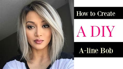 Simply beat an egg when you feel like damaged hair takes over your routine but have no guts to learn how to cut your. How to Create a DIY A-line Bob cut - YouTube