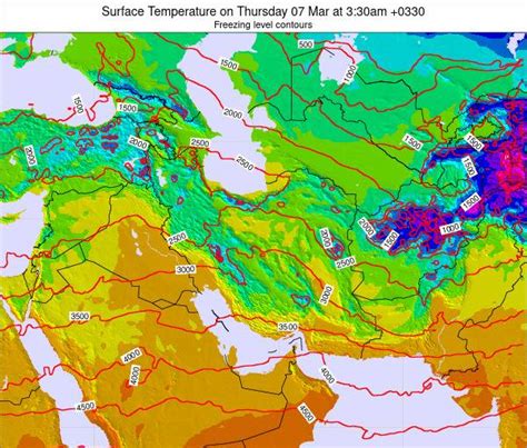 Iran Surface Temperature On Saturday 23 Jan At 930pm Irst