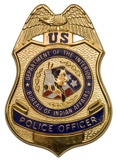 Us Department Of The Interior Bureau Of Indian Affairs Police Badge