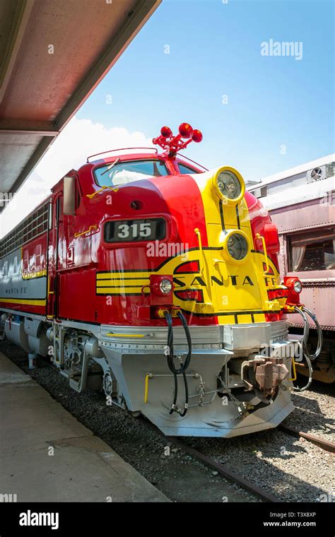 The Santa Fe Super Chief Warbonnet Vintage Train Locomotive At