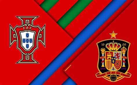 Portugal Vs Spain Football Game 2018 Fifa World Cup Group B Logos