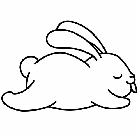 Bunny Cute Easter Nap Rabbit Sleep Animal Icon Download On