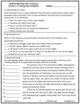 This test focuses on city vs countryside life. Grammar Worksheets and Tests: Grades 7-8 NO PREP ...