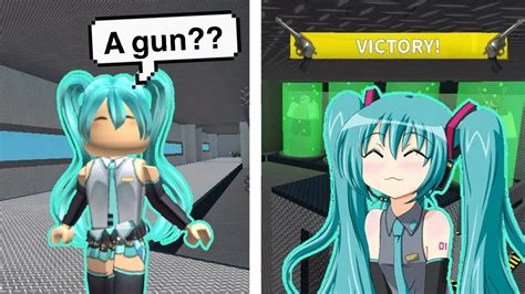 Hatsune Miku Plays Roblox Mm2 Youtube