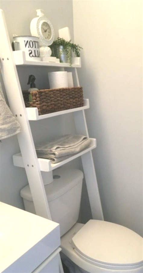 Over The Toilet Leaning Ladder Shelf Made To Order Decor Bathroom Space