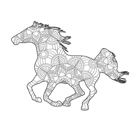 Awesome Horse Mandala Coloring Page Download Print Or Color Online