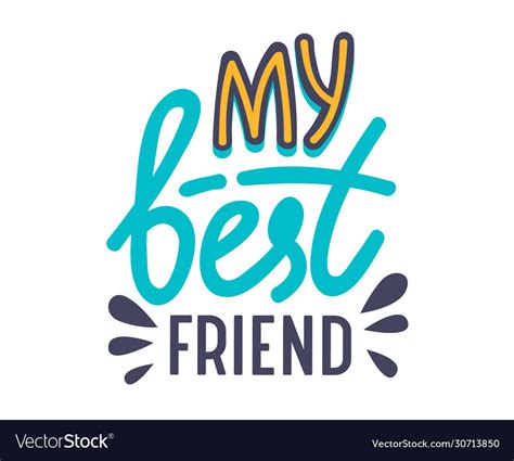 My Best Friends Banner With Typography Bff Vector Image