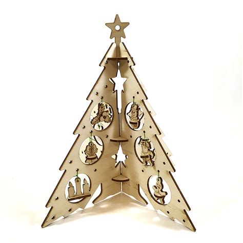 Christmas Tree With Decorationslarge Diy 3d Wooden Puzzle