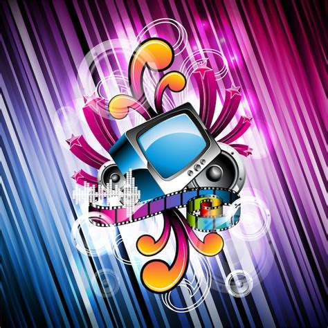 Premium Vector Abstract Vector Shiny Background With Speakers And