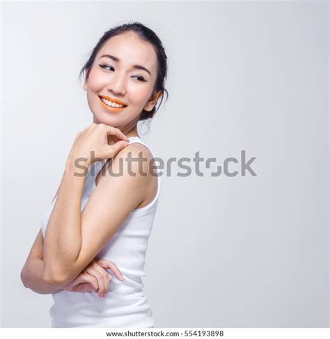 Beautiful Woman Cares Skin Face Posing Stock Photo 554193898 Shutterstock
