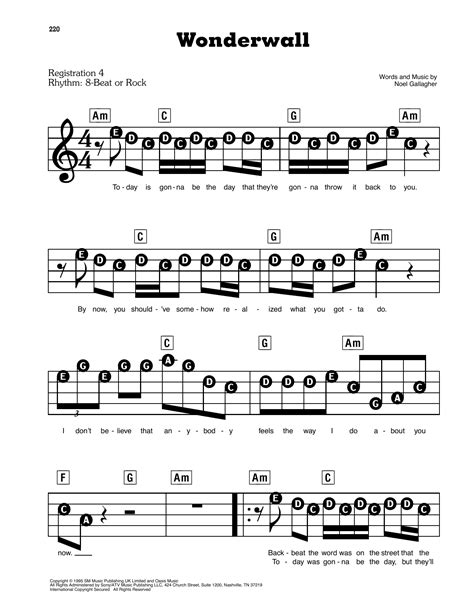 Wonderwall Partitions | Oasis | E-Z Play Today