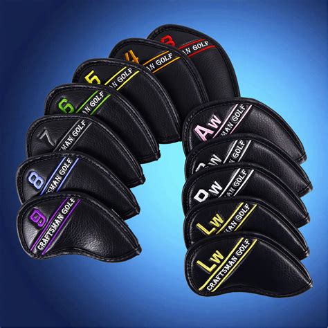 12pcs A Set Number Embroidery Golf Club Iron Head Covers For Ping Pxg