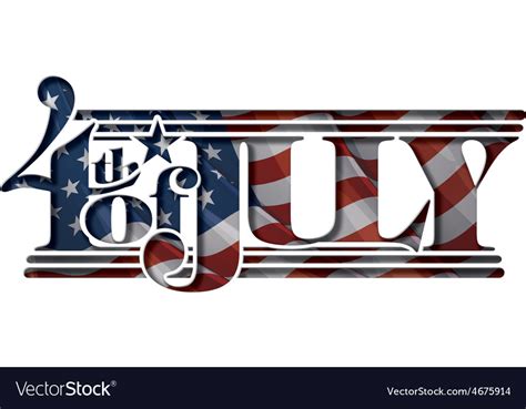 4th Of July Cut Out Us Flag Royalty Free Vector Image