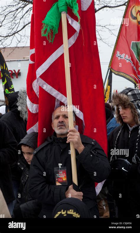 Dearborn Michigan Shia Moslems Marschierten Durch Die Straßen Von