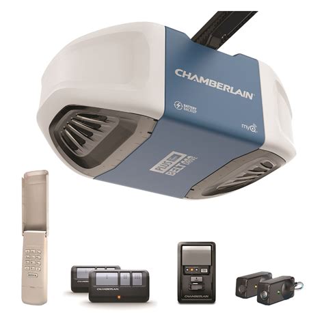 Chamberlain Group B Ultra Quiet Strong Belt Drive Garage Door Opener With Battery Backup