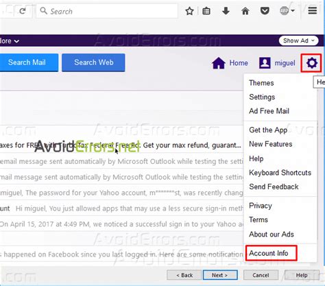 Add Your Yahoo Account To Outlook 2016 Using Imap Settings Avoiderrors