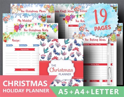 Christmas Planner Printable Holiday Planner Etsy Uk