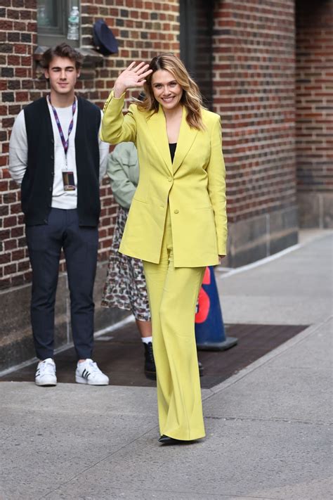 Elizabeth Olsen Arrives At The Late Show With Stephen Colbert In New