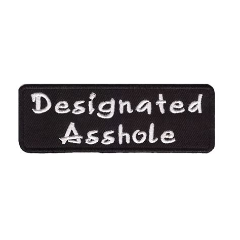 Designated Asshole Garment Patch Special Text Patch Computer Embroidery Badge Iron On Cloth