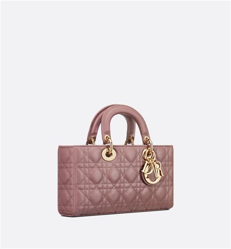 Medium Lady D Joy Bag Peony Pink Cannage Lambskin Dior