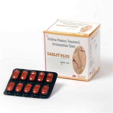 Diclofenac Potassium Paracetamol Serratiopeptidase Tablets General Medicines At Best Price In