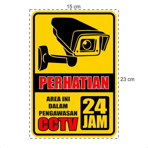 Sticker Stiker PERHATIAN AREA INI DIAWASI CCTV 24 JAM Lazada Indonesia