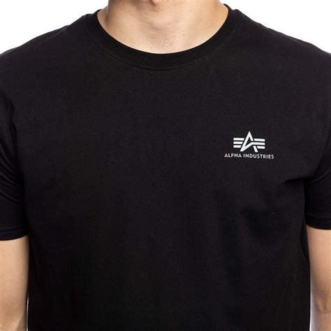 Alpha Industries Basic Small Logo Reflective Print T Shirt Black