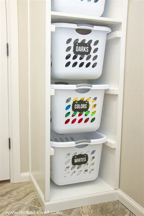 Diy Laundry Basket Organizer Built In Make It And Love It
