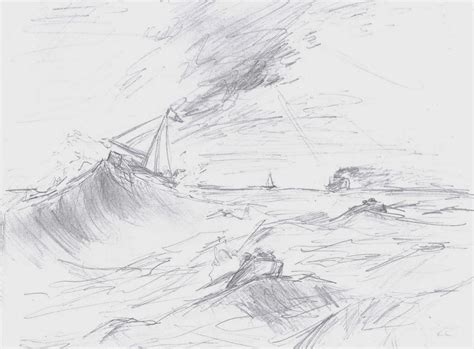 Sketch Of The Stormy Sea By Skatora On Deviantart