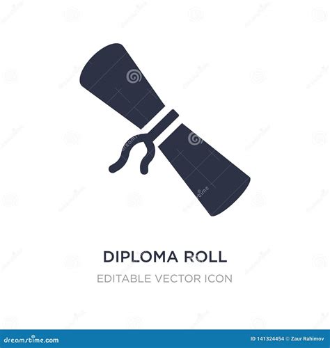 Diploma Roll Icon Vector Isolated On White Background Diploma Roll