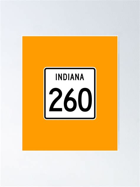 Indiana State Route 260 Area Code 260 Poster By Srnac Redbubble