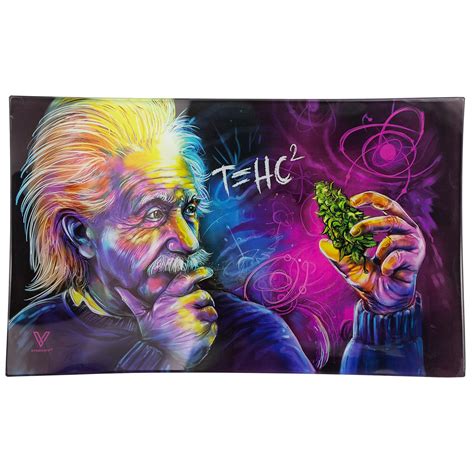 Thc2 Classic Einstein Glass Tray Rolling Papers And Supplies Gosensi